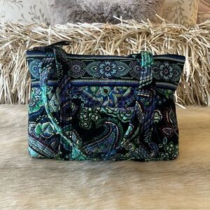 Vera Bradley Blue and Green Paisley Tote